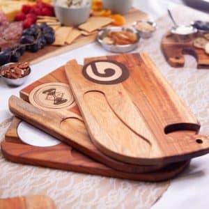 Serving Charcuterie Board & Custom Engraved Coaster Insert